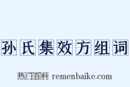 孙氏集效方组词是什么意思的图片